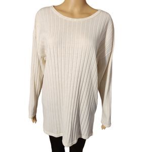 Weathervane Sweater Tunic Off White Womens Size Medium